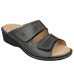 Finn Comfort Jamaika Sandals Womens 9 Euro 40 Gray Leather Hook Loop Closure